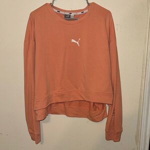 Puma Orange and White Hoodie Stylish Sweatshirt